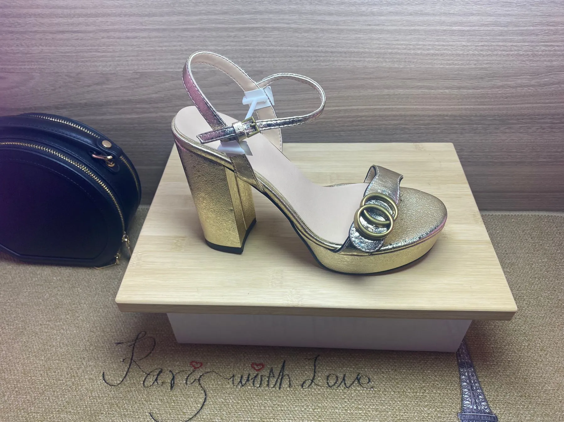 Thick strap heeled sandals shop