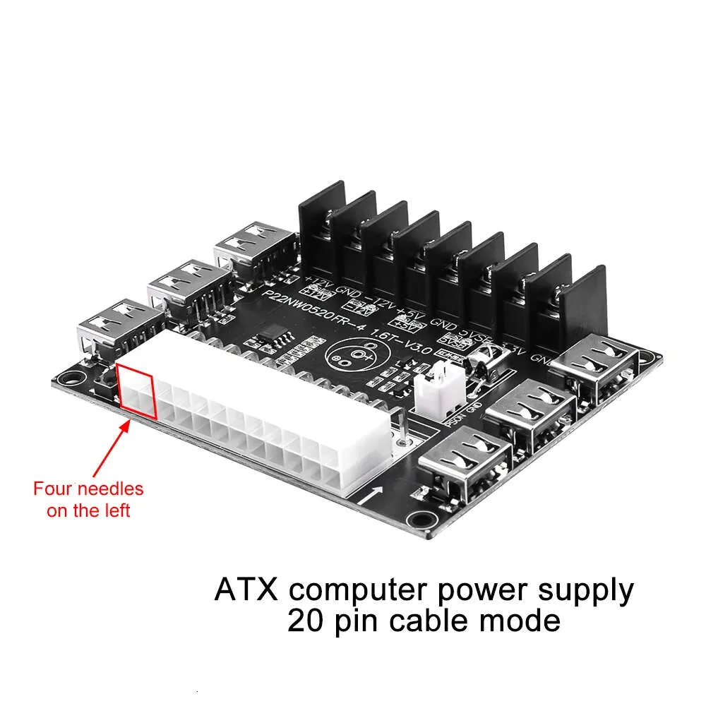 DollaTek ATX Voeding Breakout Board – Spanning +3.3V, +5V, -12V, +12V Met Tuimelschakelaar