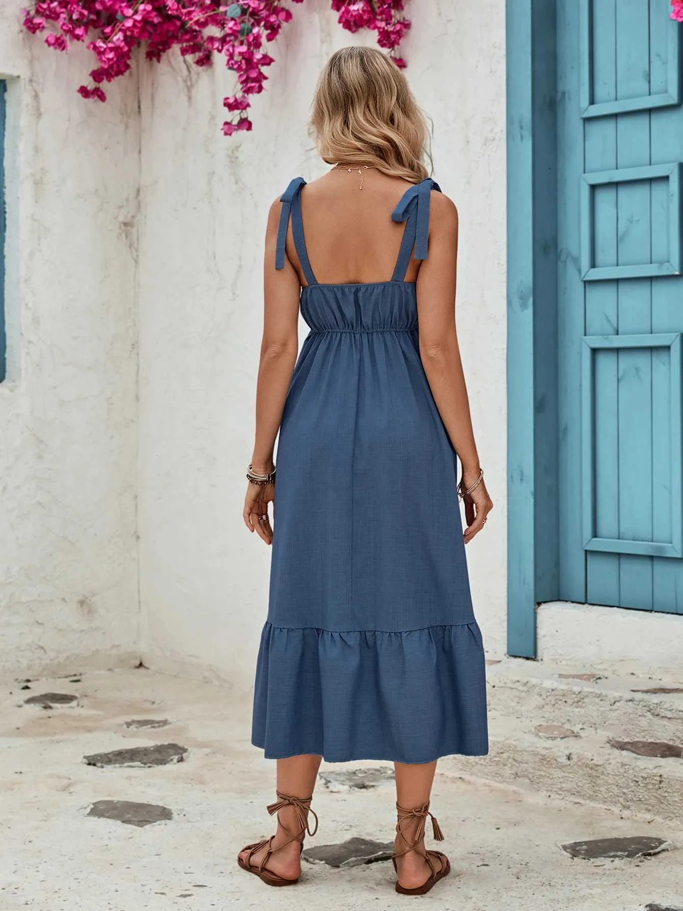 Runway Dresses Fashion Elegant A-Line Halter Sleeveless Mid-Calf Dress for  Women from Dhgate Runway Dresses - price 8.35