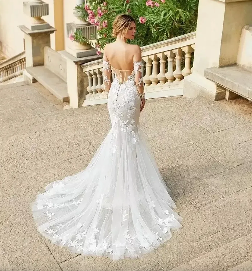 Mermaid Wedding Dress, Modern Tulle Bridal Gown With... From Verycute,  $57.28 | DHgate.Com