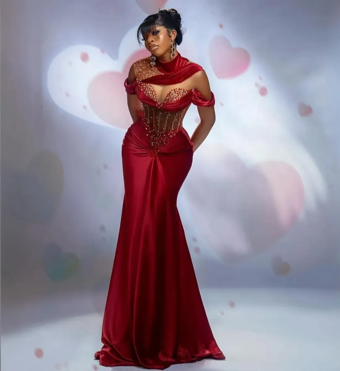 Plus Size Prom Dresses for African Black Women Black Evening Dresses Jewel  Neck Velvet Beaded Tulle Satin Gowns Sweep Train from Dhgate Prom Dresses -  price 135.83