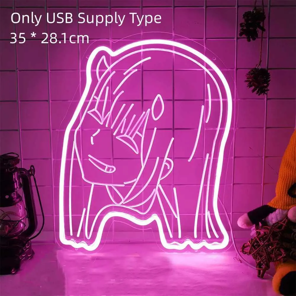 Anime neon wall light shop
