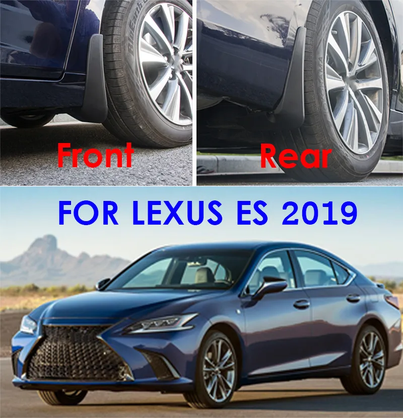 DREAMIZER Splash Guards For Lexus IS250, ES240, ES330, ES350 – Black Mud Flaps (Set Of 4)
