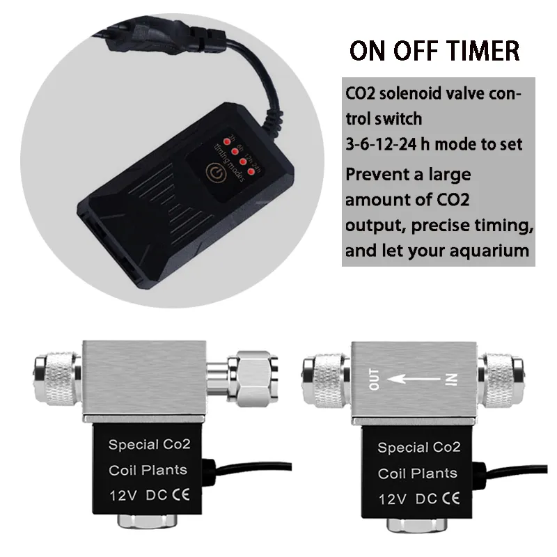 4-Speed CO2 aquarium light timer with Solenoid Valve for LED Lights and ...