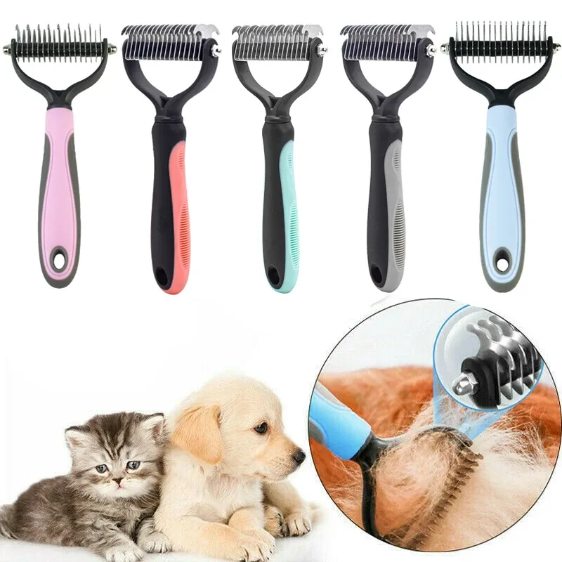 Pet Grooming Comb Fur Trimming Dematting Brush for Dogs Cats
