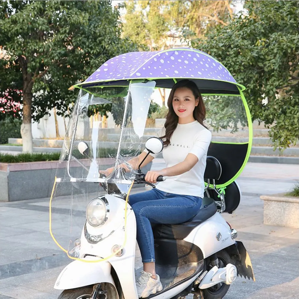Universal Electric Motorcycle Sunshade Canopy Rainproof Awning For Scooters Battery Cars And Motorcycle Lock From Ddmymar 188.38 DHgate.Com