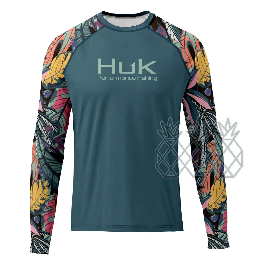 HUK Men's Pursuit Long Sleeve Fishing Shirt - UPF 50+ Sun Protection With Mesh Sides