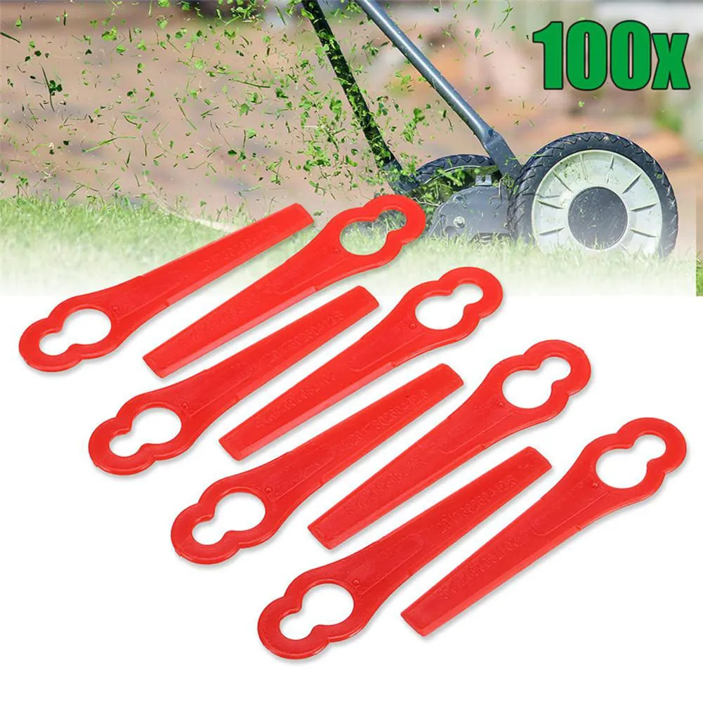 100 PackPlastic Blades for Florabest LIDL FRTA 20 A1 Lidl Lawnmower Trimmer Universal Grass Cutter Gardening Tool Replacement Parts
