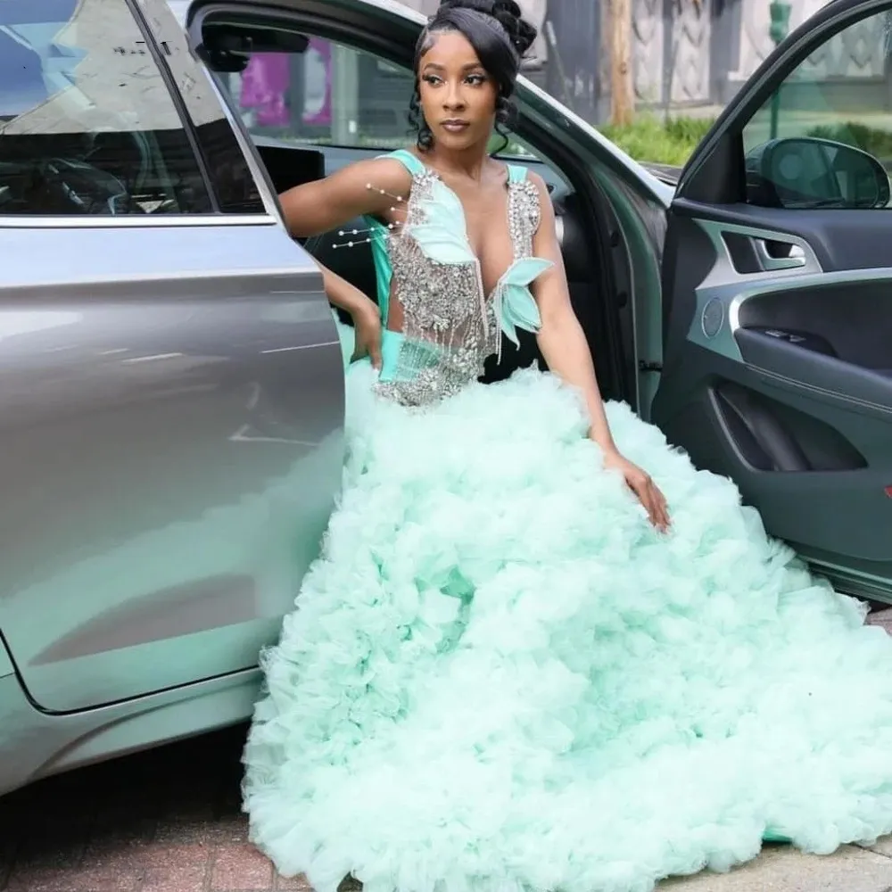 Mint green and silver dress store