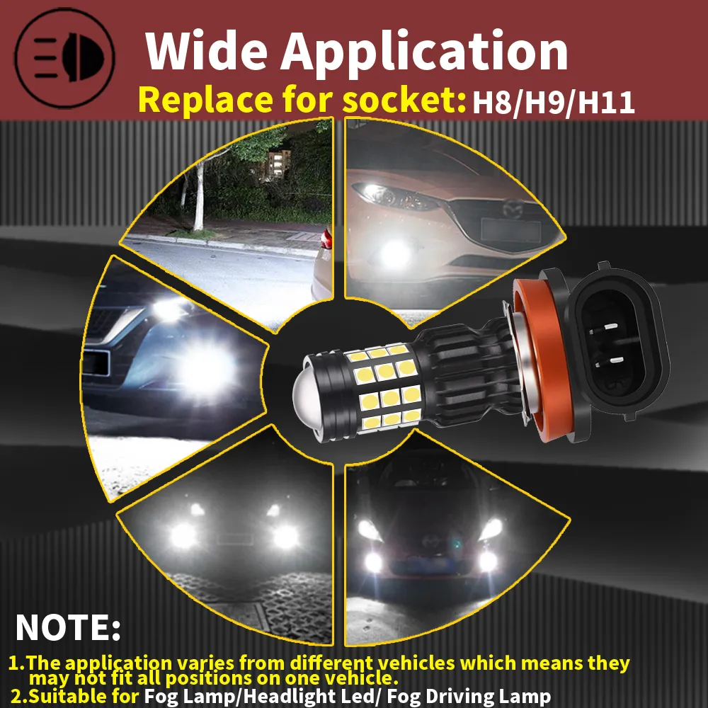 Brand 2X LED Fog Light Bulbs H8 H11 H9 Canbus No... From Ddmyjan, $33. ...