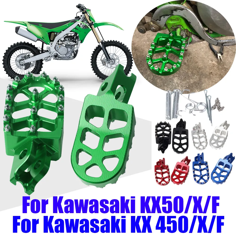 Universal CNC Aluminum Footpegs - Silver Billet Footrests For Kawasaki, BMW, Suzuki, Honda Motorcycles 2 thumbnail image