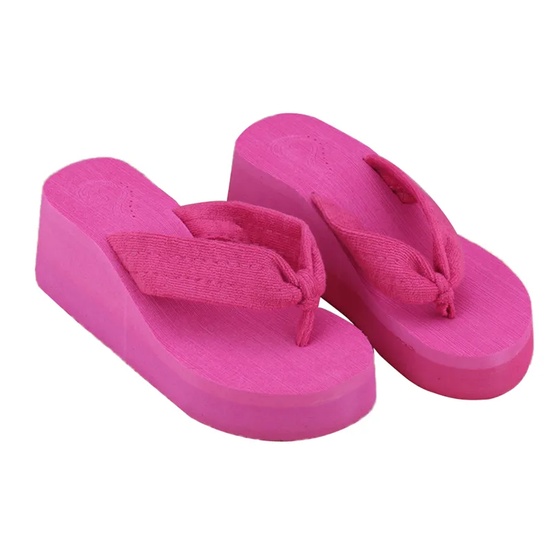 Pink Wedge Thong Flip Flops Summer Comfort: Women's Platform Thong
