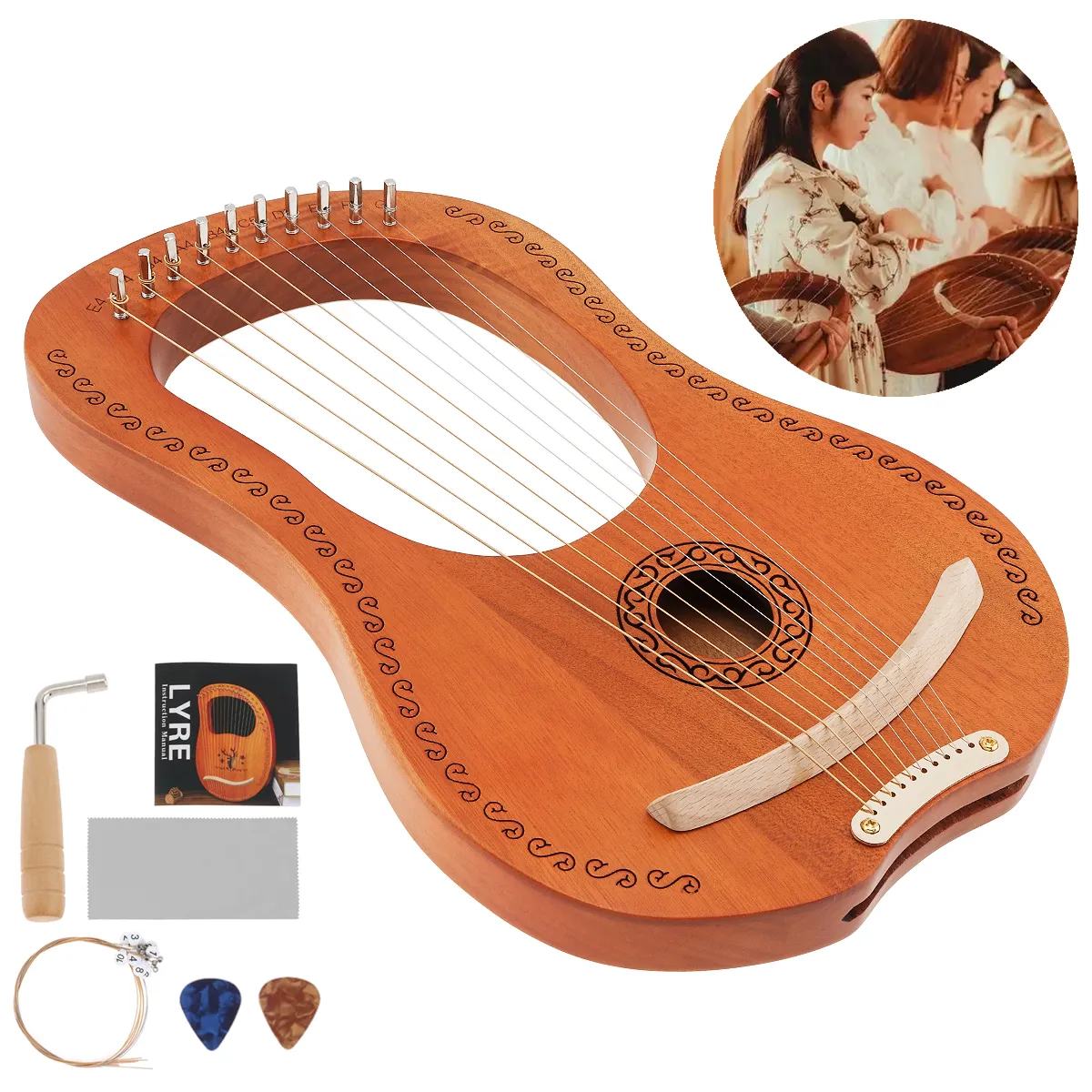 Wood lyre hotsell