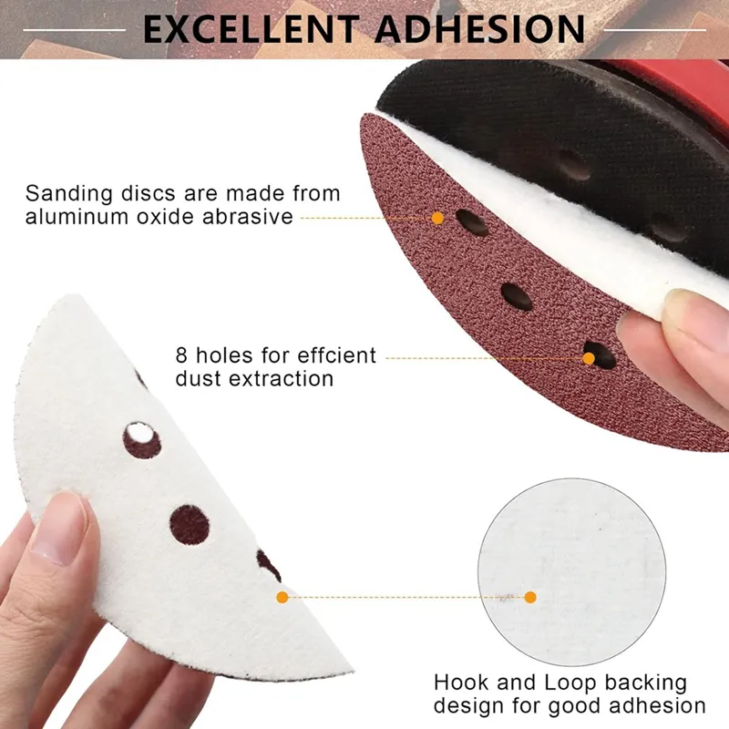 110 Random Orbital Sander Pads 5 Inch Disc Profile Assessment Size 40 Grit 8 Holes Hook And Loop Round Sanding Disc Profile Assessments From Homepro17 30.12 DHgate.Com