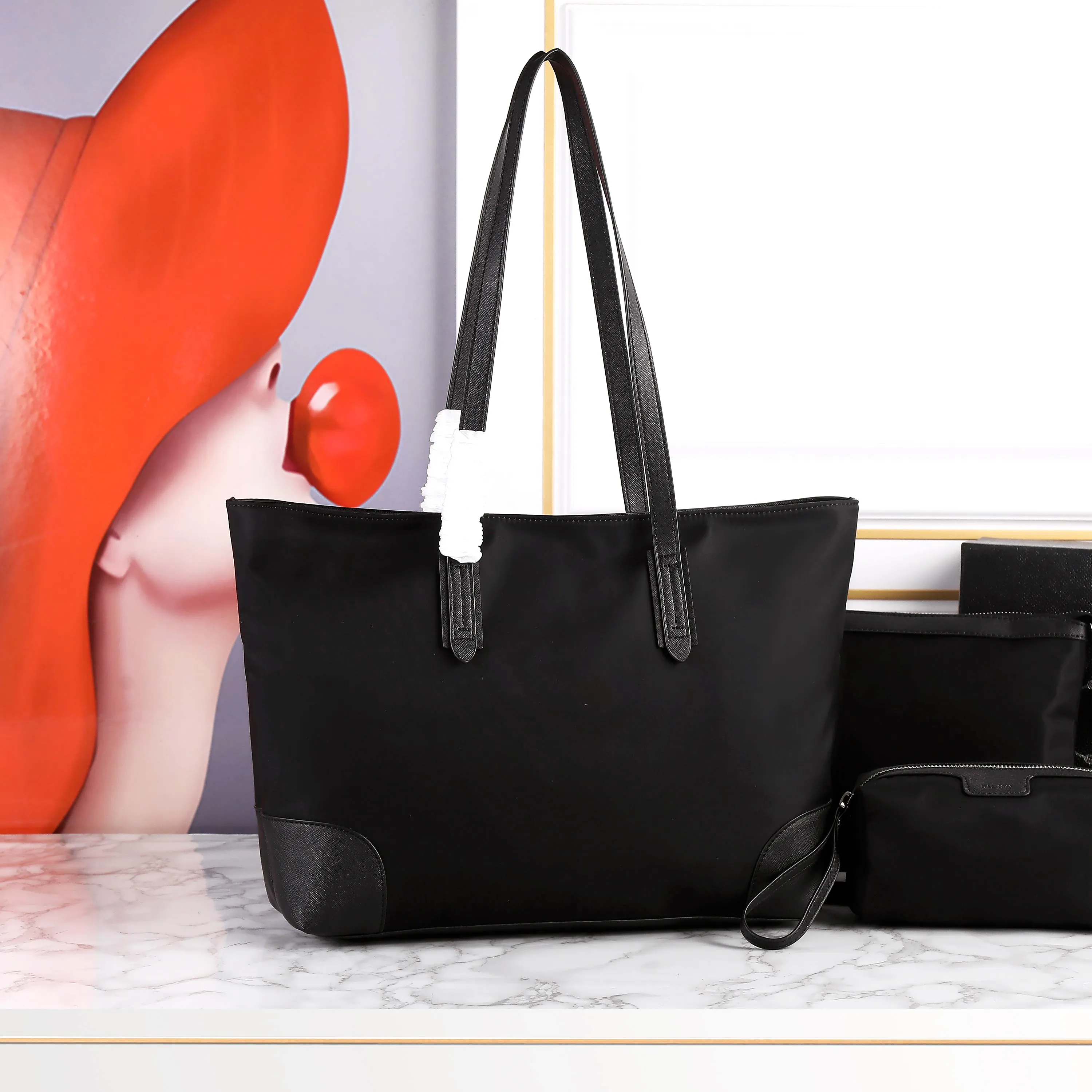 Ladies nylon tote bags cheap