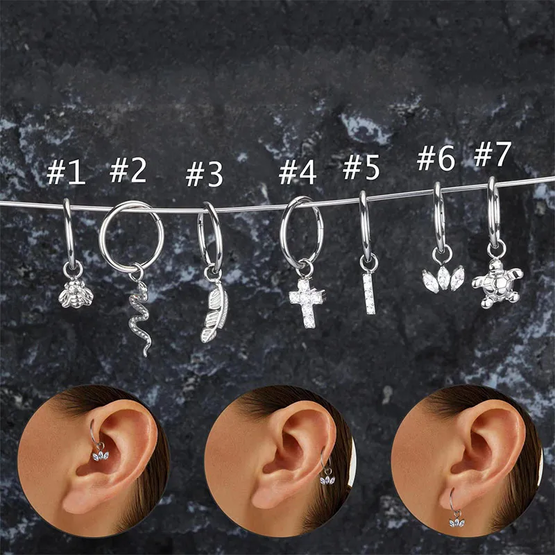 Segment hoop earrings best sale