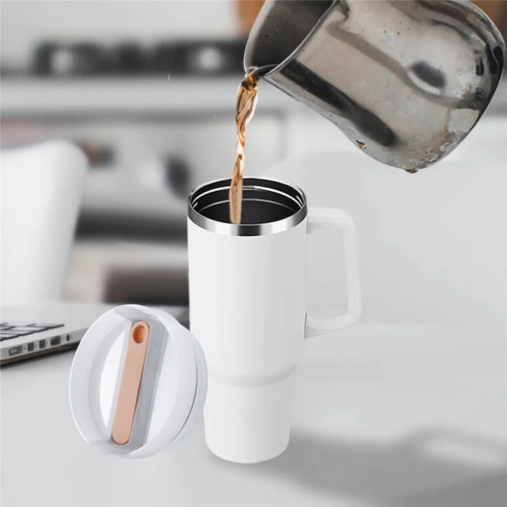 Replace Lid 40oz Tumbler Straw Lid 360° Rotatable Spill-Proof