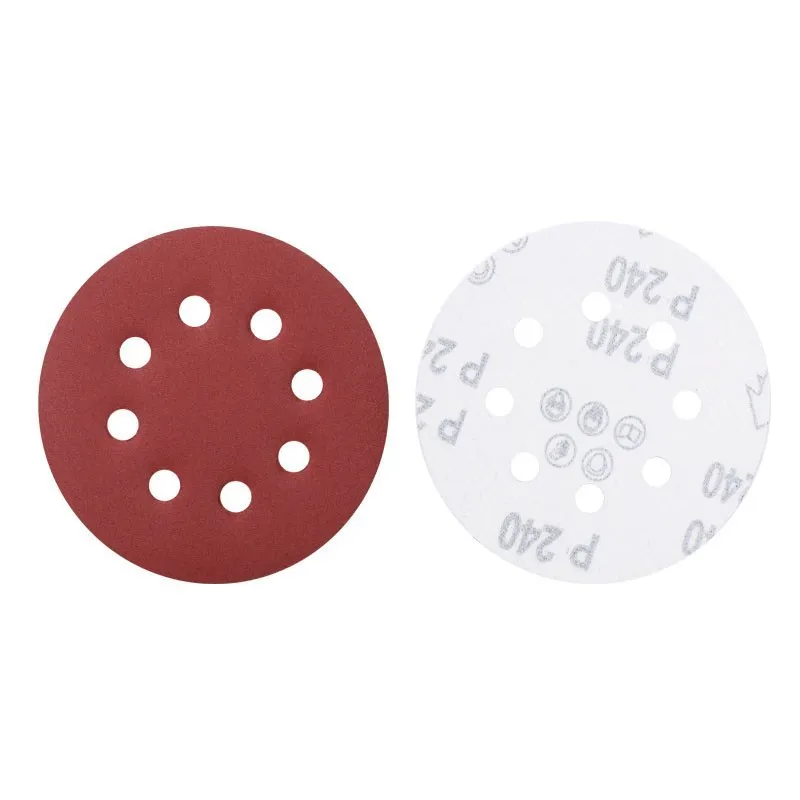 50 Discos De Lijado De 4.921 In, 8 Agujeros, Hojas De Lijado, Hojas De Lijado Hojas De Lija De 5 Pulgadas Y 120 Granos De Gancho Y Bucle Para Lijadora Orbital