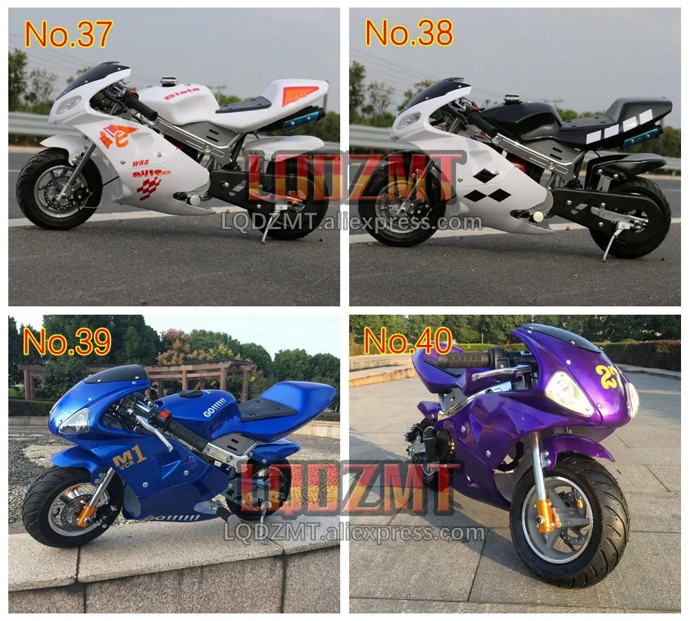 DHgate 50CC 2 Stroke Gas Mini Dirt Bike Youth Street Legal Mini Motorcycle Small Off Road Pit Bike for Adults Kids Boys Girls Blue Black Toys Gifts