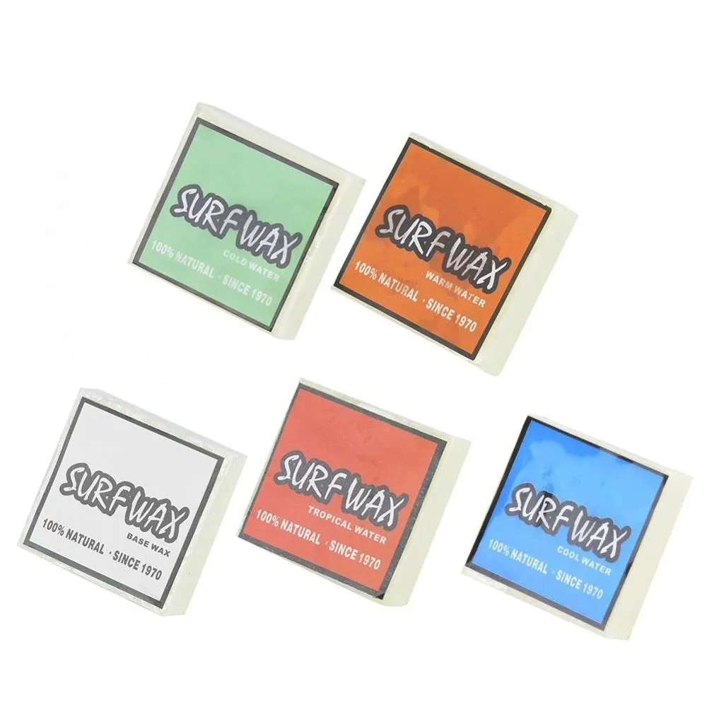 Surf Wax For Surfboard & Skateboard - Orange (Warm Water 18-24°C), Anti-Slip, Portable Bar