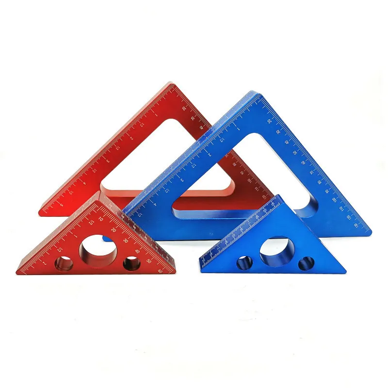 Aluminum Alloy Triangle Ruler – Precision Woodworking Square For Height & Angle Measuring - View #9