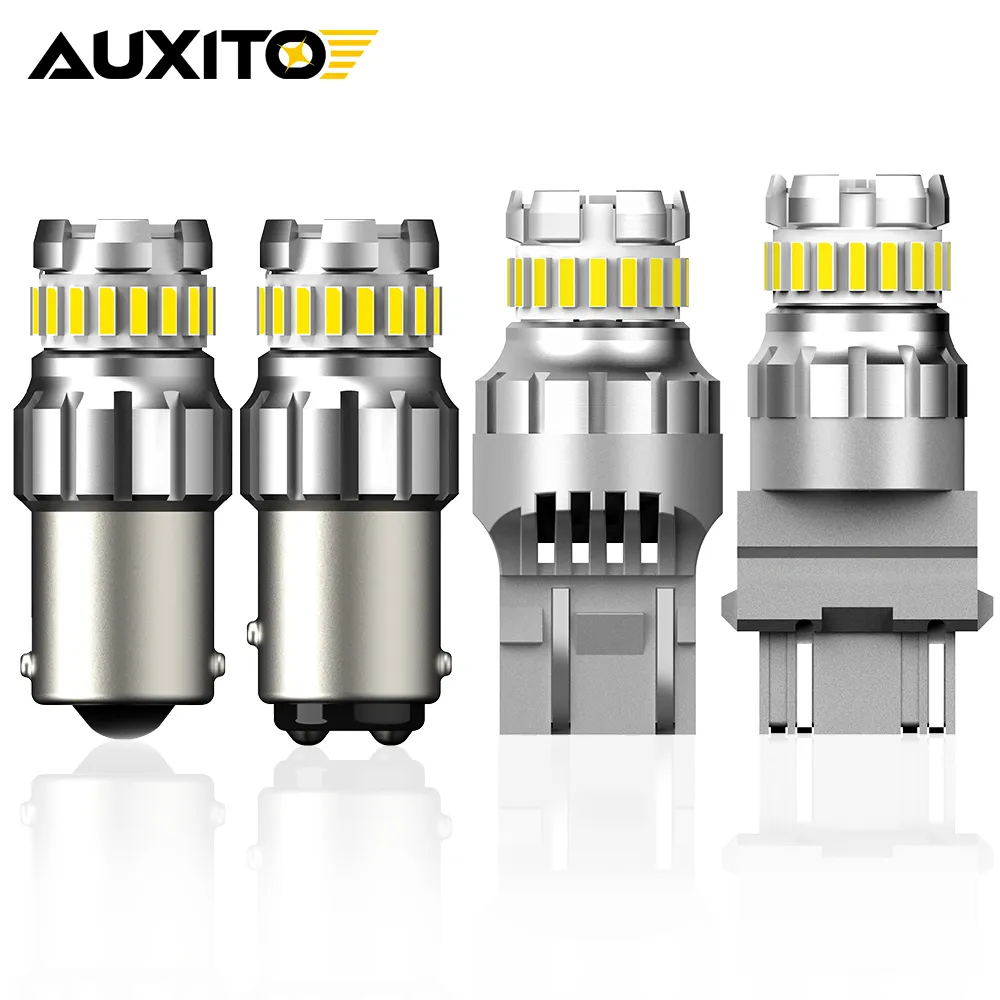 AUXITO 1156 7506 LED Reverse Backup Light Bulbs – 6000K White, CANbus Error Free, 2400LM Set, IP67, 5 Year Warranty