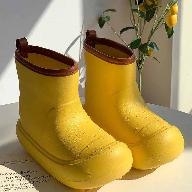 Women s Waterproof Anti Slip Rain Boots Cute Cartoon Short Tube Rain Shoes for Summer