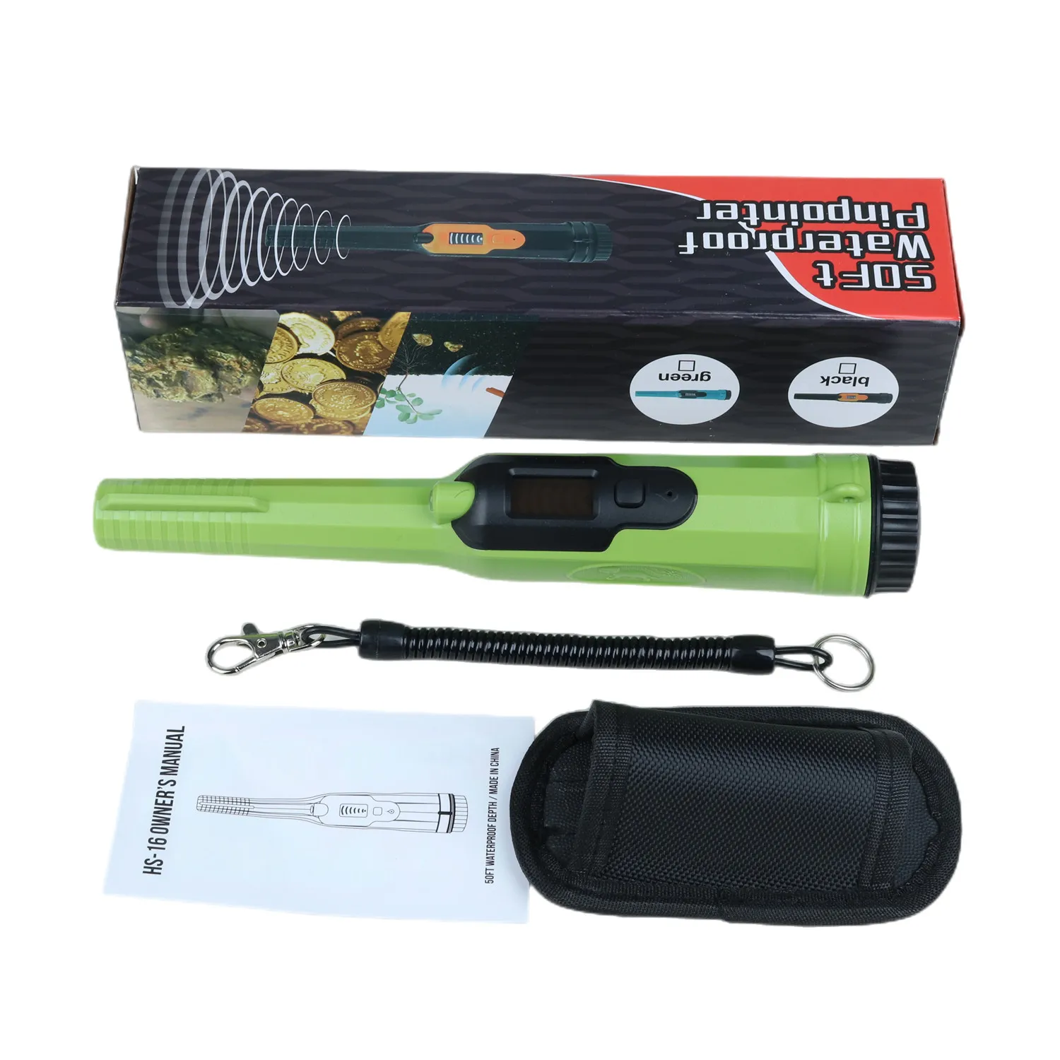 Waterproof Metal Detector Pinpointer – LCD Display, 30m/50FT Underwater Gold Hunt
