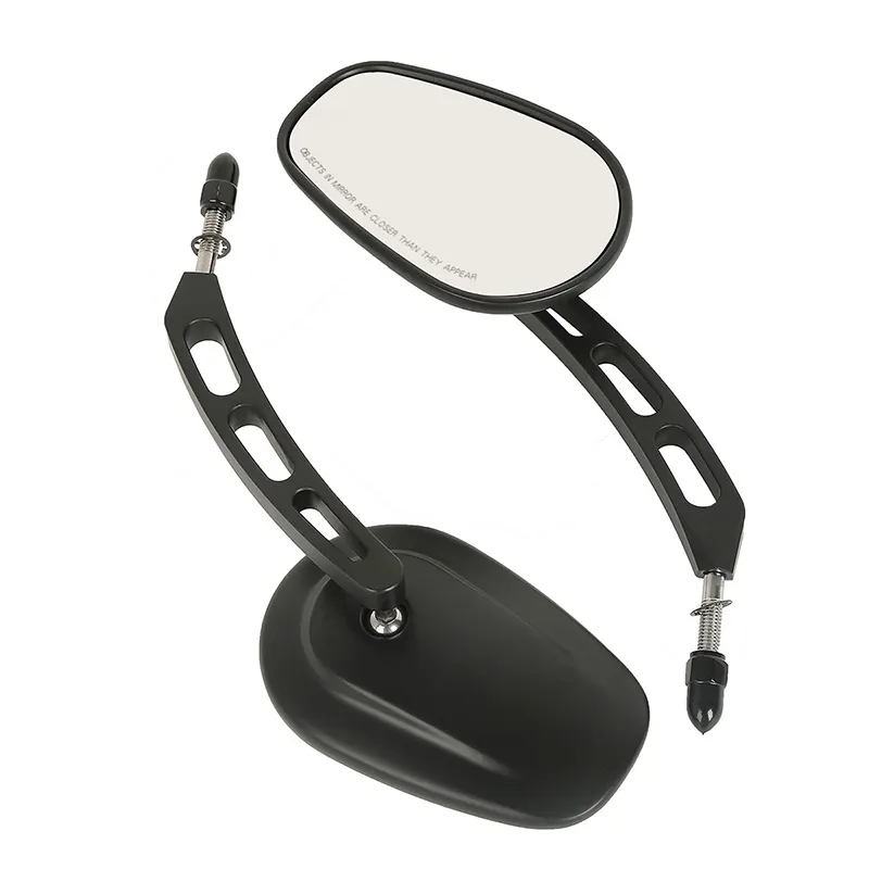 8mm Black Motorcycle Mirrors With LED Turn Signals – Harley