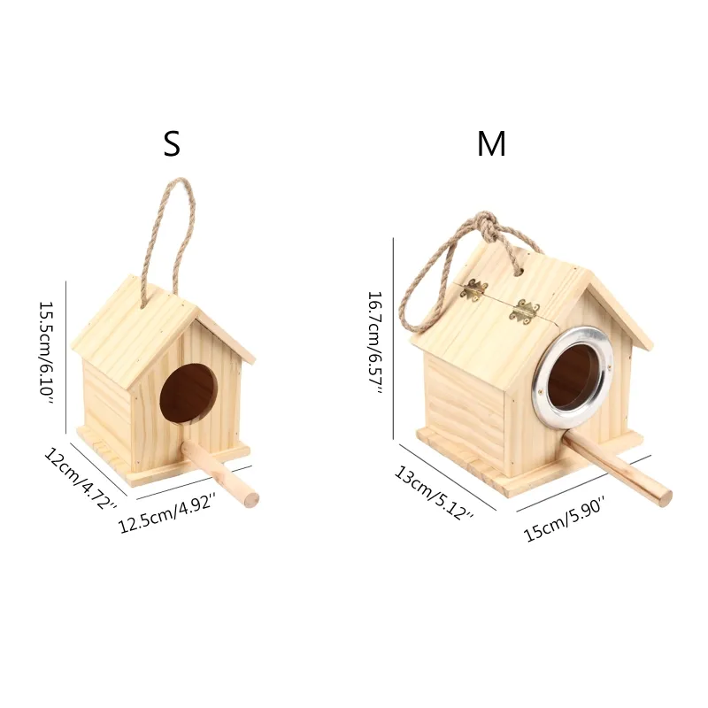 Wooden Parakeet Nest Box Elegant Bird Nesting House Series For Birds Ideal For Cage Dropshipping Available From Quanyuanfacai 18.01 DHgate.Com