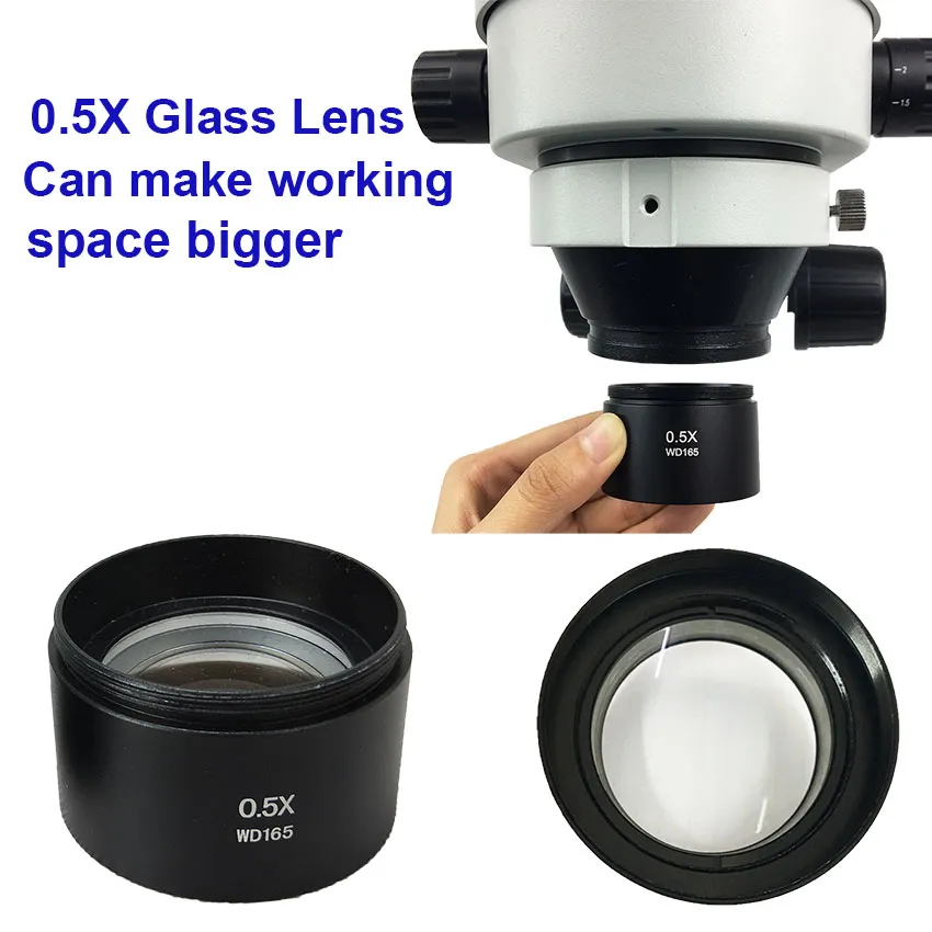 Stereo Microscope Barlow Lens Auxiliary Objective Mounting M48 0.3X 0