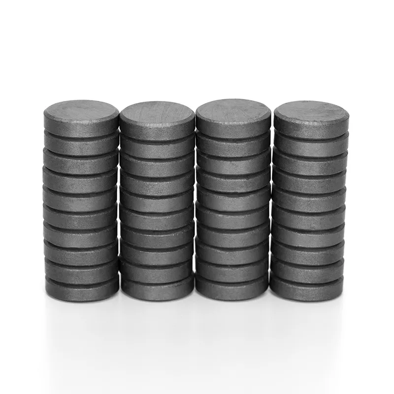 Ultra-Strong Black Round Fridge Magnets - Small, Versatile