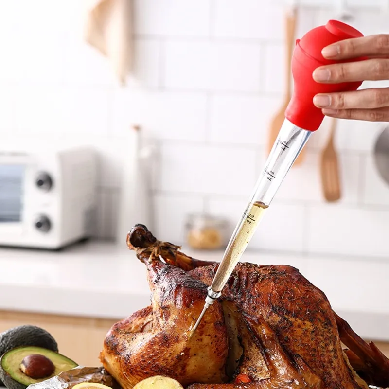 thumbnail image 2 of 30ML Turkey Baster With Strong Suction - Heat Resistant Kitchen Syringe For Cooking & BBQ 2 of 11
