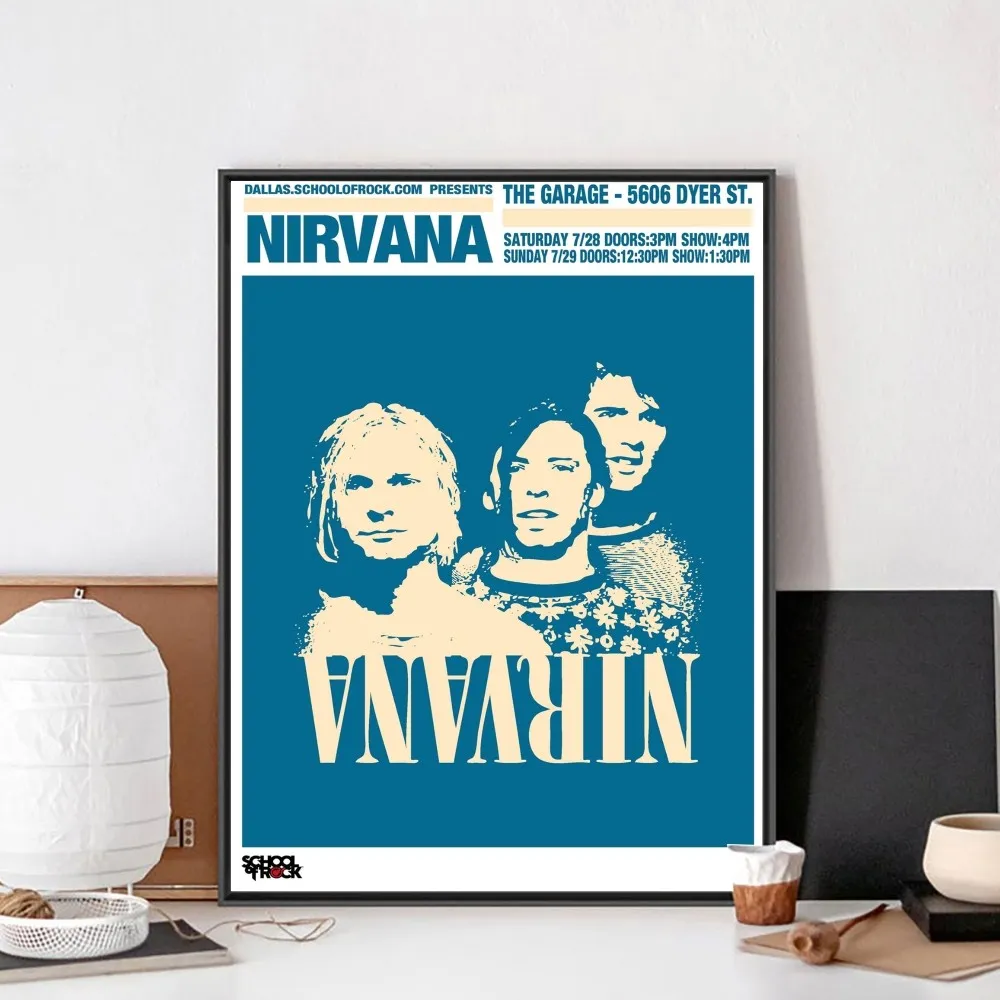 DHgate.com:Nirvana 90s Grunge Rock Music Kraft Paper Poster