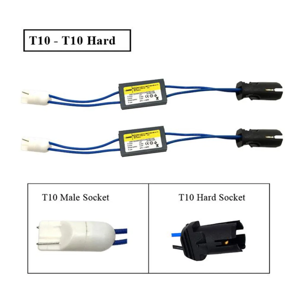 T10 Canbus Decoder Cable 12V LED Load Resistance Warning Decoder Plug ...