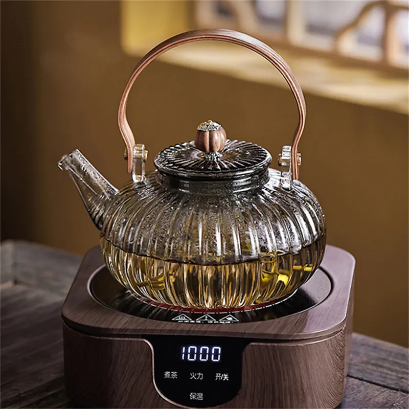 Borosilicate glass tea kettle online