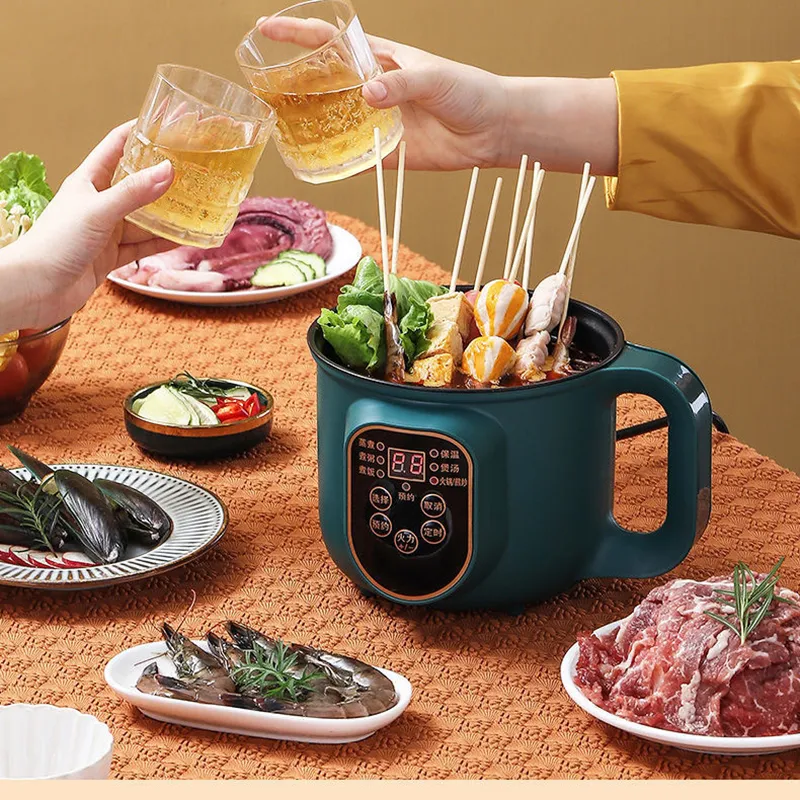 Electric Hot Pot Cooker Multifunctional 2024 Hotpot Stew Heating Egg Soup Pan Noodles Steamer Rice Cooker EU Plug