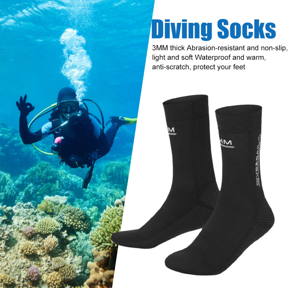 Neoprene Diving Socks, 3mm Ultra Premium Water Fin Socks, Snorkeling
