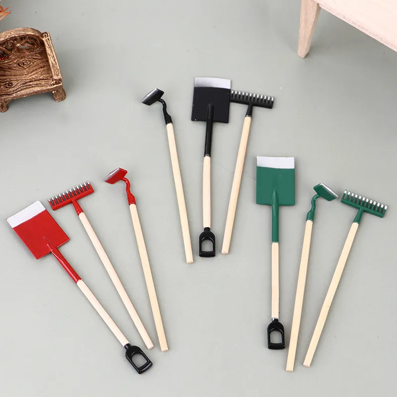 1:12 Scale Mini Farm Yard Work Tools Set Fairy Garden Accessory Dollhouse Supply 1:12 Scale Mini Farm Yard Work Tools Set Fairy Garden Accessory Dollhouse Supply