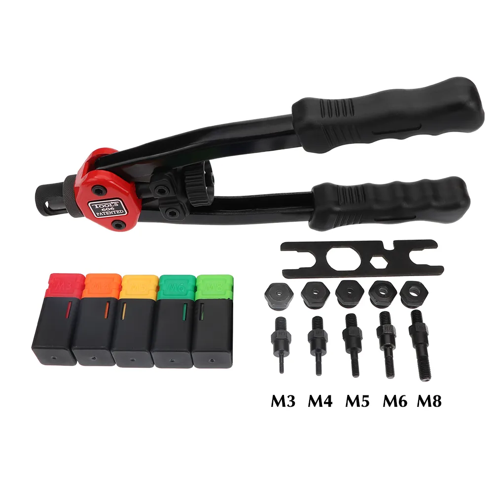 Rivet Nut +Hand Threaded Rivet Nuts Gun BT606 M3 M4 M5 M6 M8 Double ...