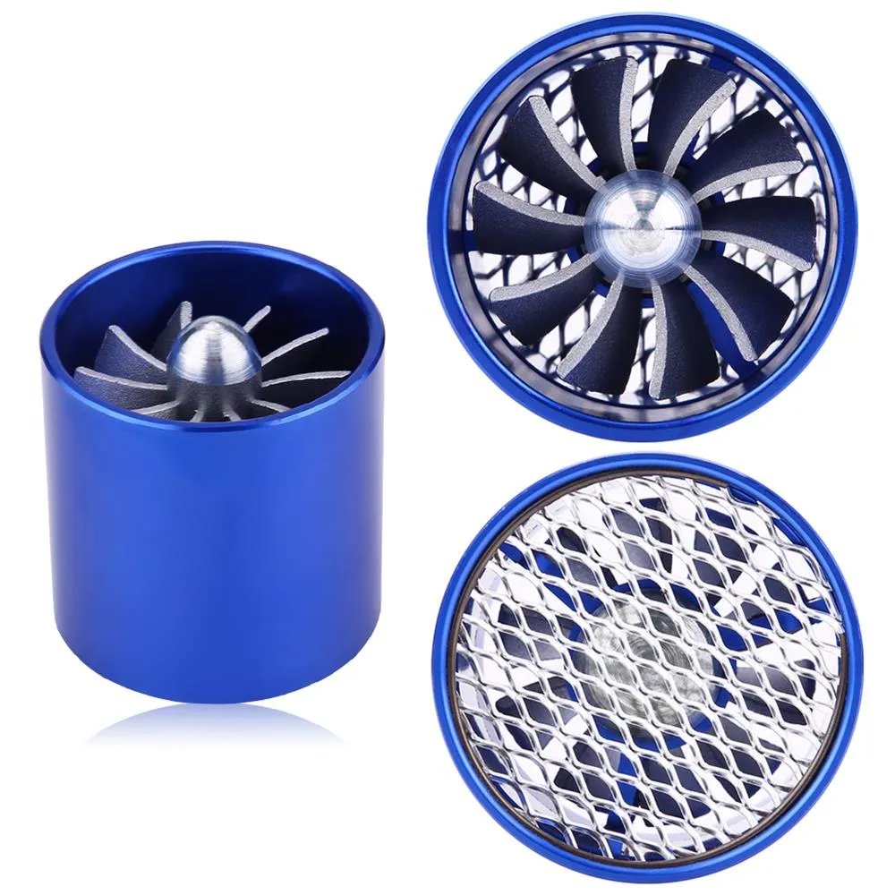 Universal Blue Aluminum Turbo Fan – Electric Supercharger Air Intake For Honda & More
