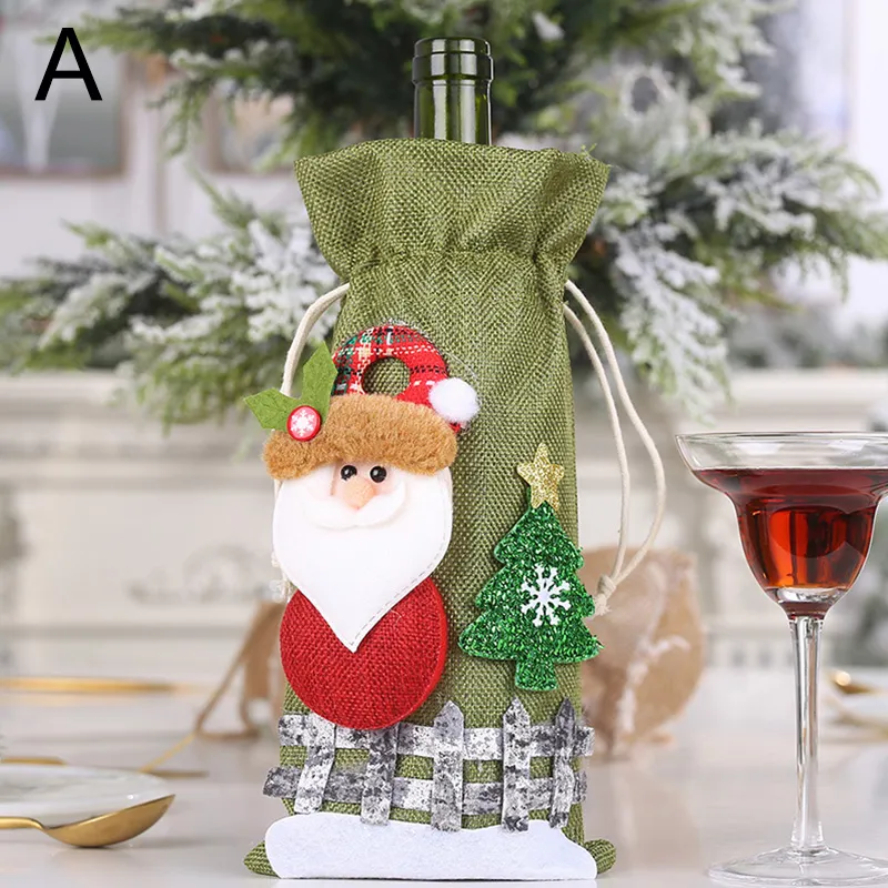 Housse De Bouteille De Vin Design Noël – Pour Champagne, Décoration De Table