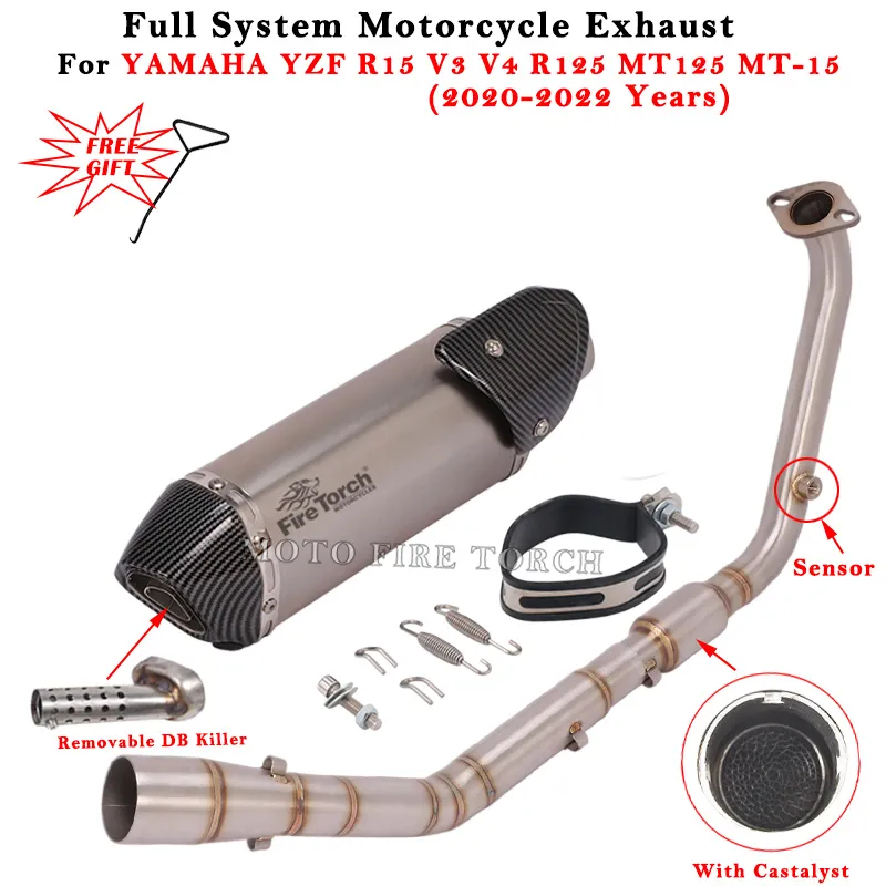 Yamaha YZF R15 V3 V4 Full S1000rr Exhaust System With DB Killer Muffler 2020 2022 Front Link Pipe From Ddmyjan 277.47 DHgate.Com
