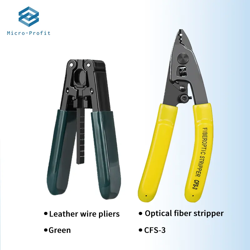 Fibreoptic Stripper Tool Kit With Fiber Cleaver SKL-6C Combo Optical Fiber Cleaver Cutter Skl-6c With Bag Three-Port Fiber Optical Stripper Pliers Wire Stripper And Cutter Ftth Tools Optical