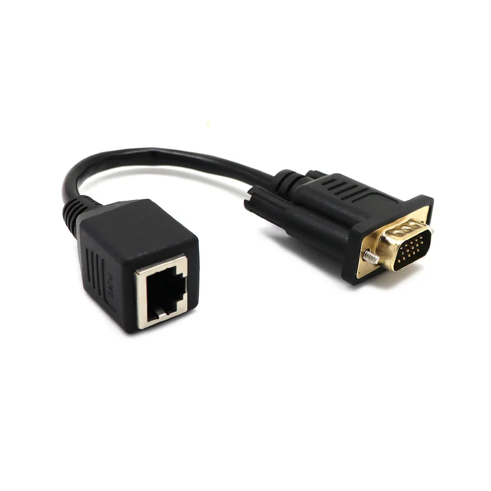 Upgraded!CAT5 CAT6 Male/Female to VGA Female Extender Ethernet
