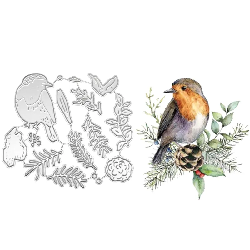 ZbFwmx Metal Die Cuts Bird Cut Dies Birthday And Flower Cut...