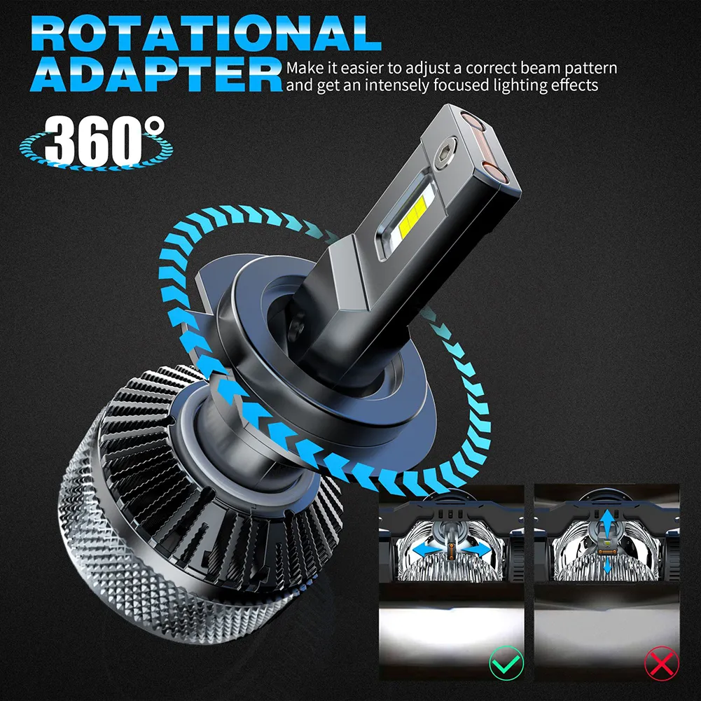 Bevinsee 2X 9005 HB3 LED Headlight Bulbs For Ford Transit 14-19 High Beam 150W E - Foto 5