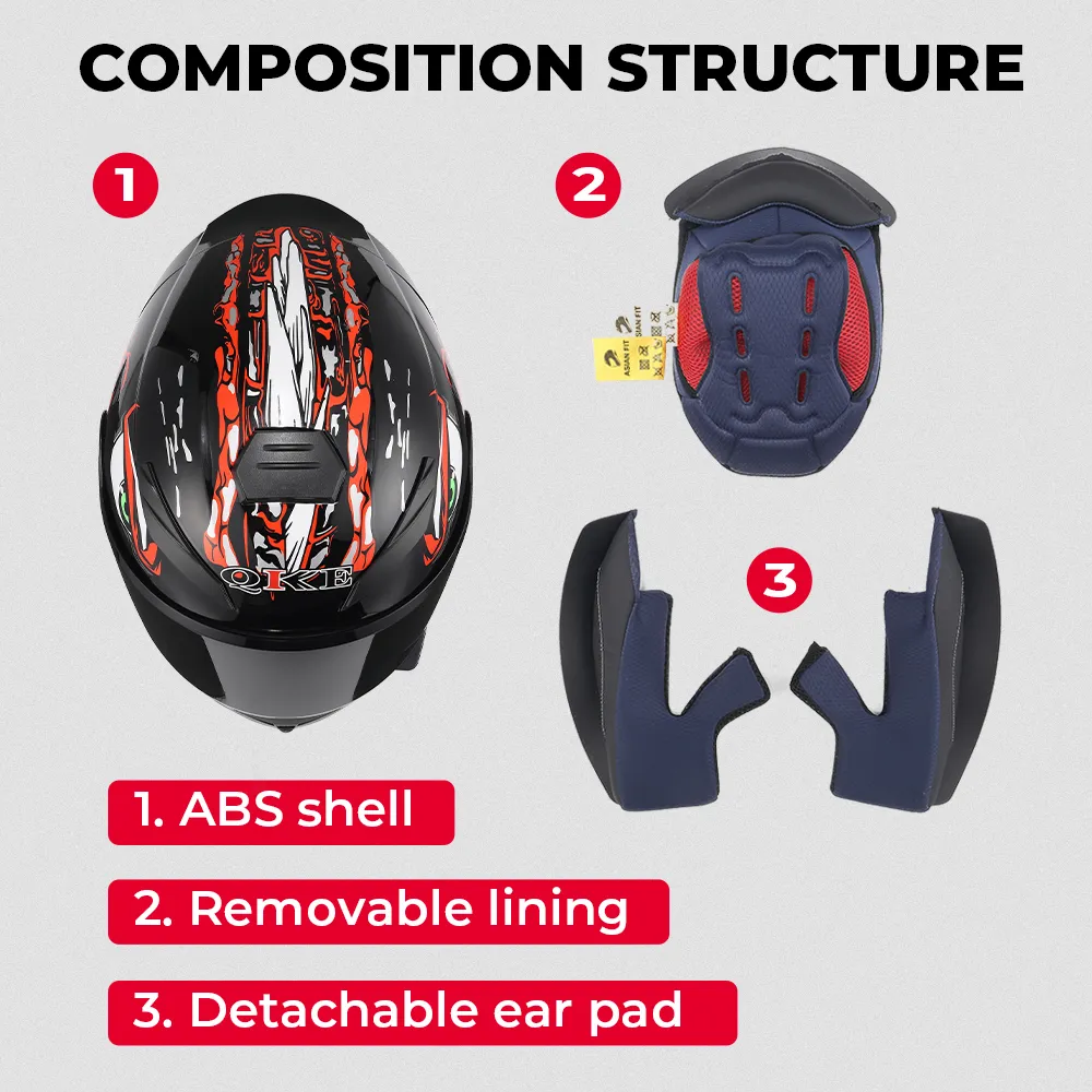 dot certified venom motorcycle helmet Buy Full Face Monster For Kids & Adults rays 5 points of ventilation with chin GDM Venom Full Face Motorcycle