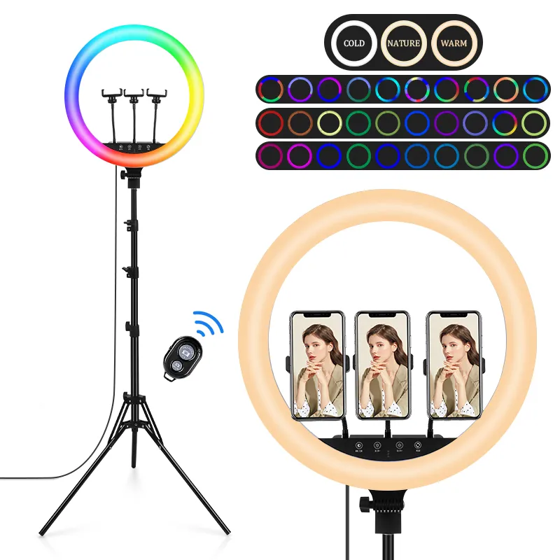Led Ring Light Kit 18 Inch Dimmable RGB 3200 5800K... From Ddmyapr ...