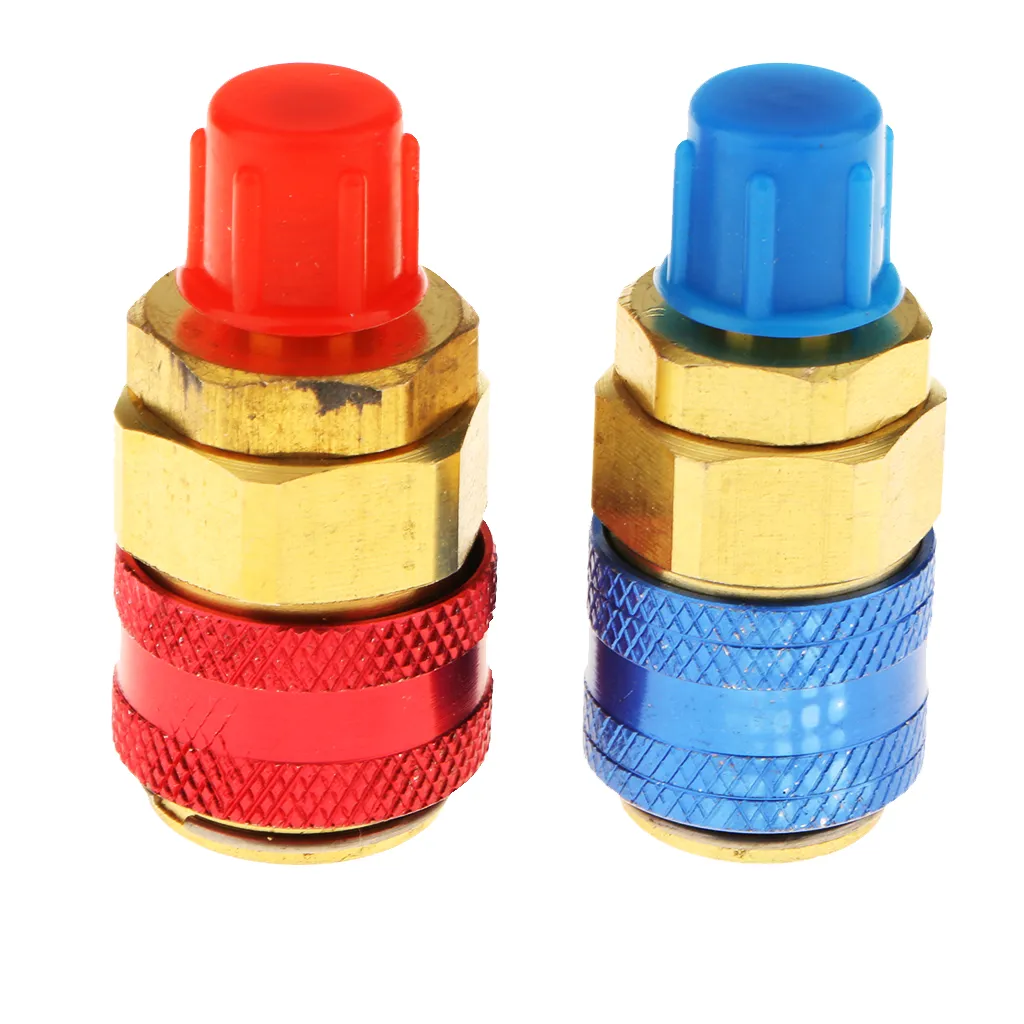 Car A/C R134a Quick rg45 coupler Adapter Set - High & Low Pressure for ...